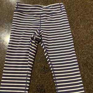 Athleta Girl Stripe Cropped Leggings Size 7
